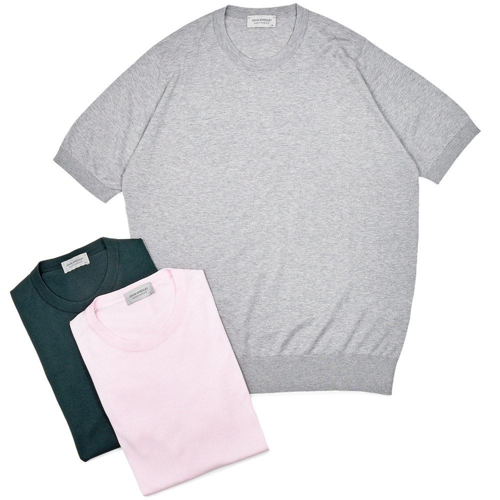 JOHN SMEDLEY(ジョンスメドレー)<br>KEMPTON シーアイランドコットン 30ゲージ クルーネックニット EASY FIT 36055001030