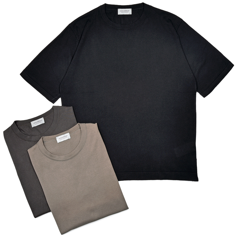 JOHN SMEDLEY(ジョンスメドレー)<br>S4676 シーアイランドコットン 30ゲージ クルーネック ニットTシャツ 36055002030