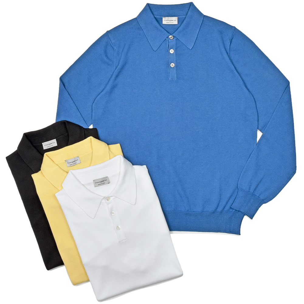 morgano(モルガーノ)<br>コットン ハイゲージ ニットポロ 36055001085