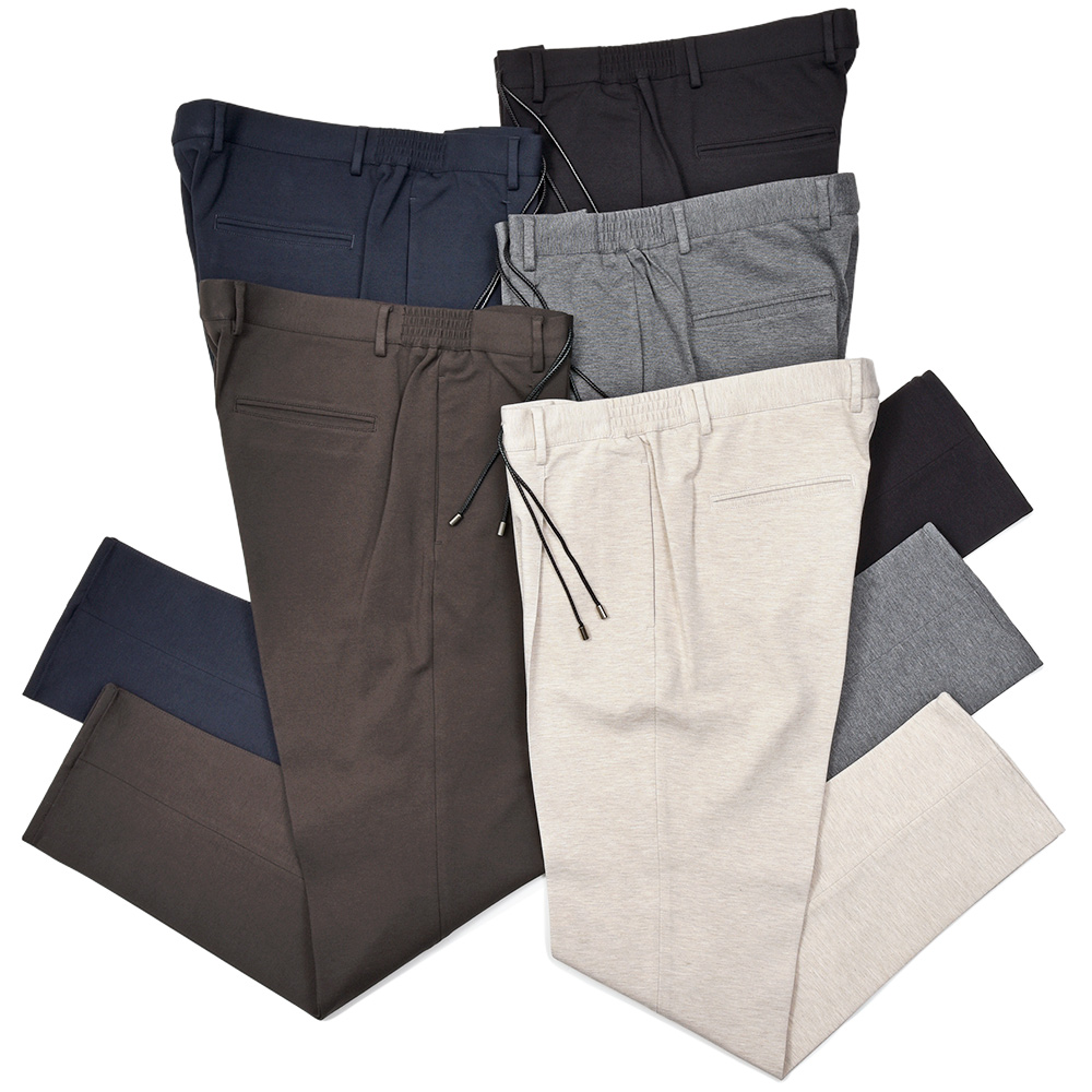 giabsarchivio(ジャブスアルキヴィオ)<br>別注MASACCIO ニューウォッシャブルジャージー 1プリーツパンツ A5666 33052005117