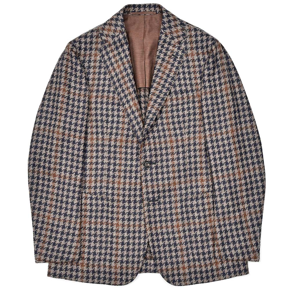 STILE LATINO(スティレ ラティーノ)<br>VINCENZO ウールアルパカシルク ハウンドトゥース シングルジャケット 37052001025