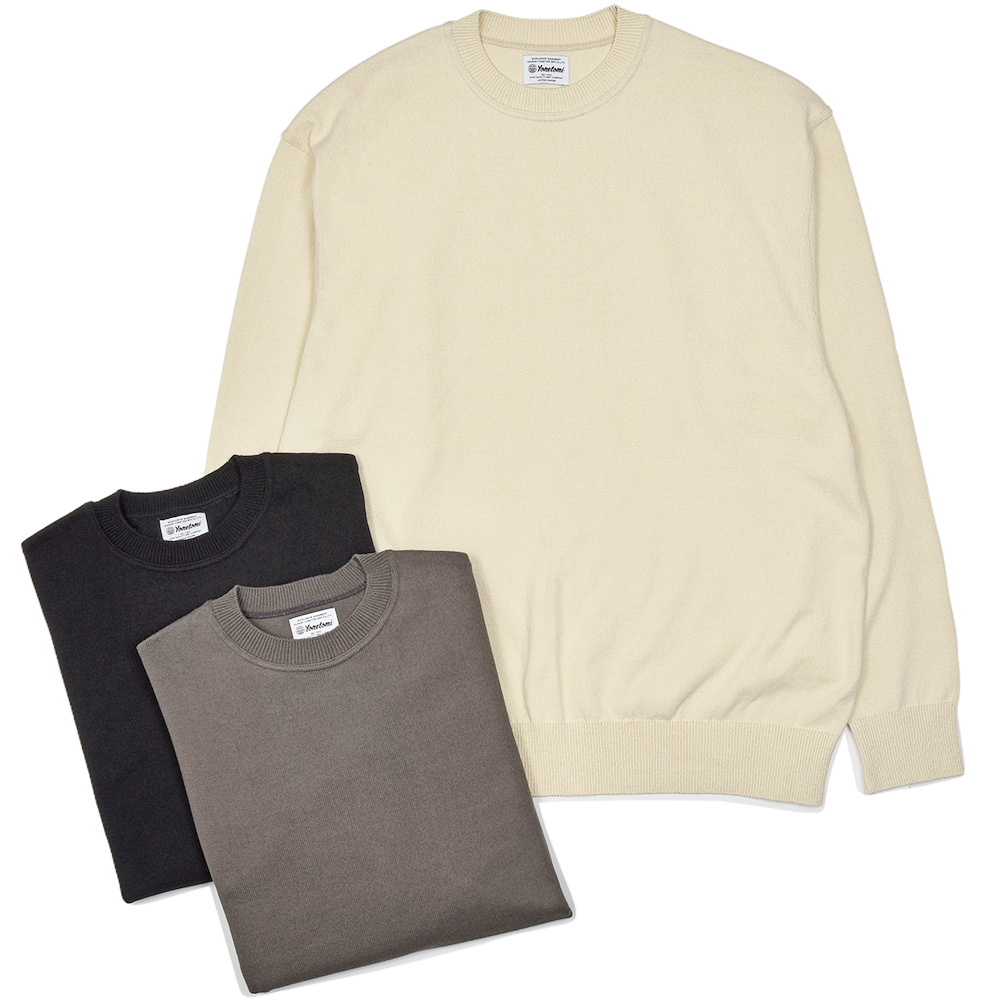 Yonetomi(ヨネトミ)<br>WAVE COTTON KNIT PULLOVER ウェーブコットン クルーネックニット 36052001232