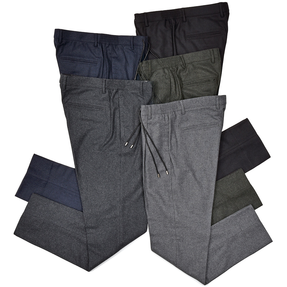 giabsarchivio(ジャブスアルキヴィオ)<br>別注MASACCIO ウォッシャブルウール ライトフランネル セットアップ対応 1プリーツパンツ A7072U 33052012117