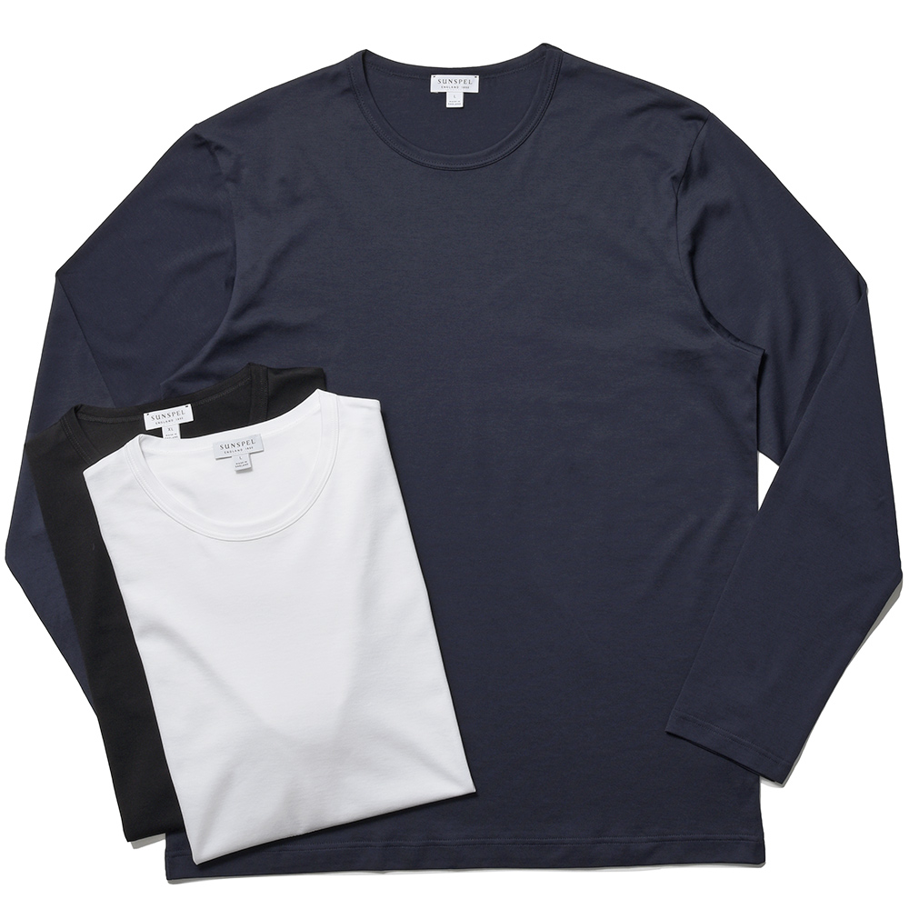 SUNSPEL(サンスペル)<br>スーピマコットン クラシックロングスリーブTシャツ クルーネックカットソー 32052000216