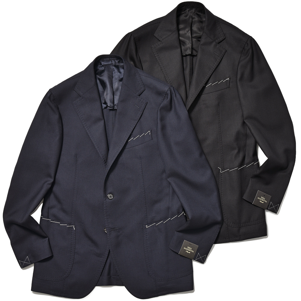 TITO ALLEGRETTO(ティト アレグレット)<br>ヴァージンウール ホップサック シングルジャケット 37052005142