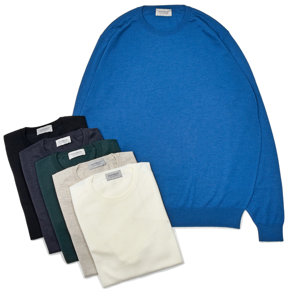 JOHN SMEDLEY(ジョンスメドレー)<br>SCANLAN エクストラファインメリノウール 30ゲージ クルーネックニット MODERN FIT 36052004030