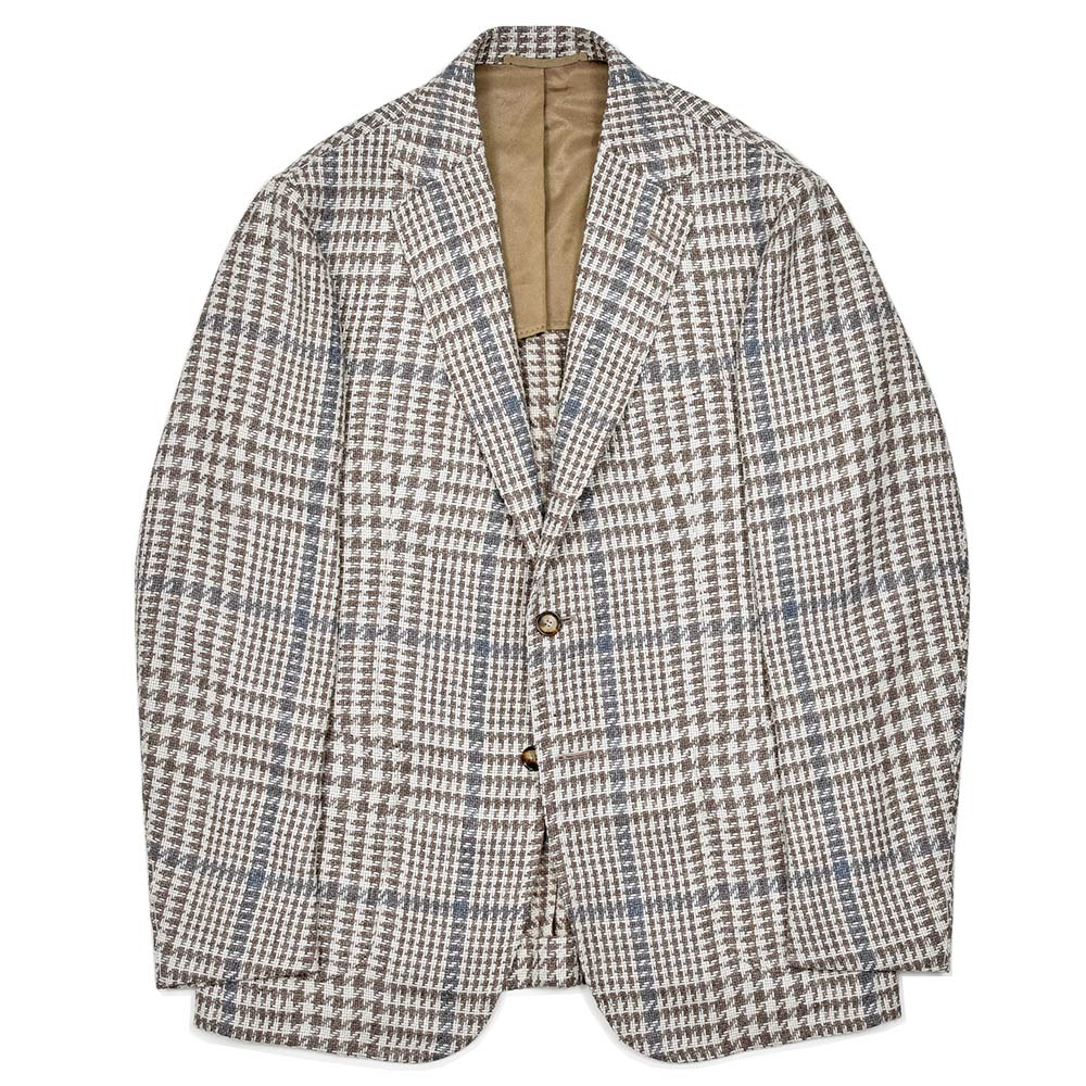 STILE LATINO(スティレ ラティーノ)<br>VINCENZO ウールアルパカシルク グレンチェック シングルジャケット 37052004025