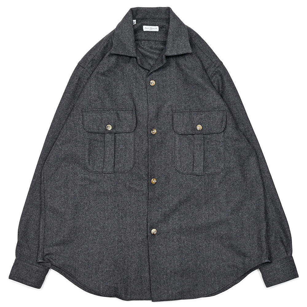 Errico Formicola(エリコ フォルミコラ)<br>GERARDO ウール ヘリンボーン シャツジャケット 31052004025