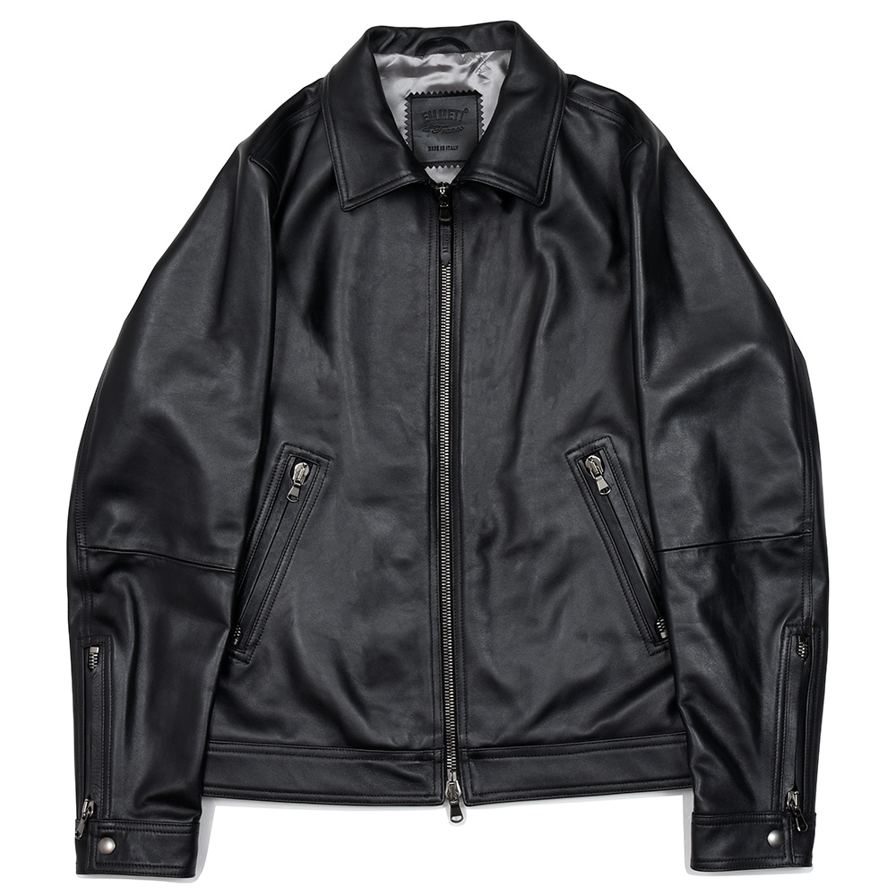 EMMETI(エンメティ)<br>GIACOMO ナッパチェラータ ラムナッパレザー レザージャケット 34261010085