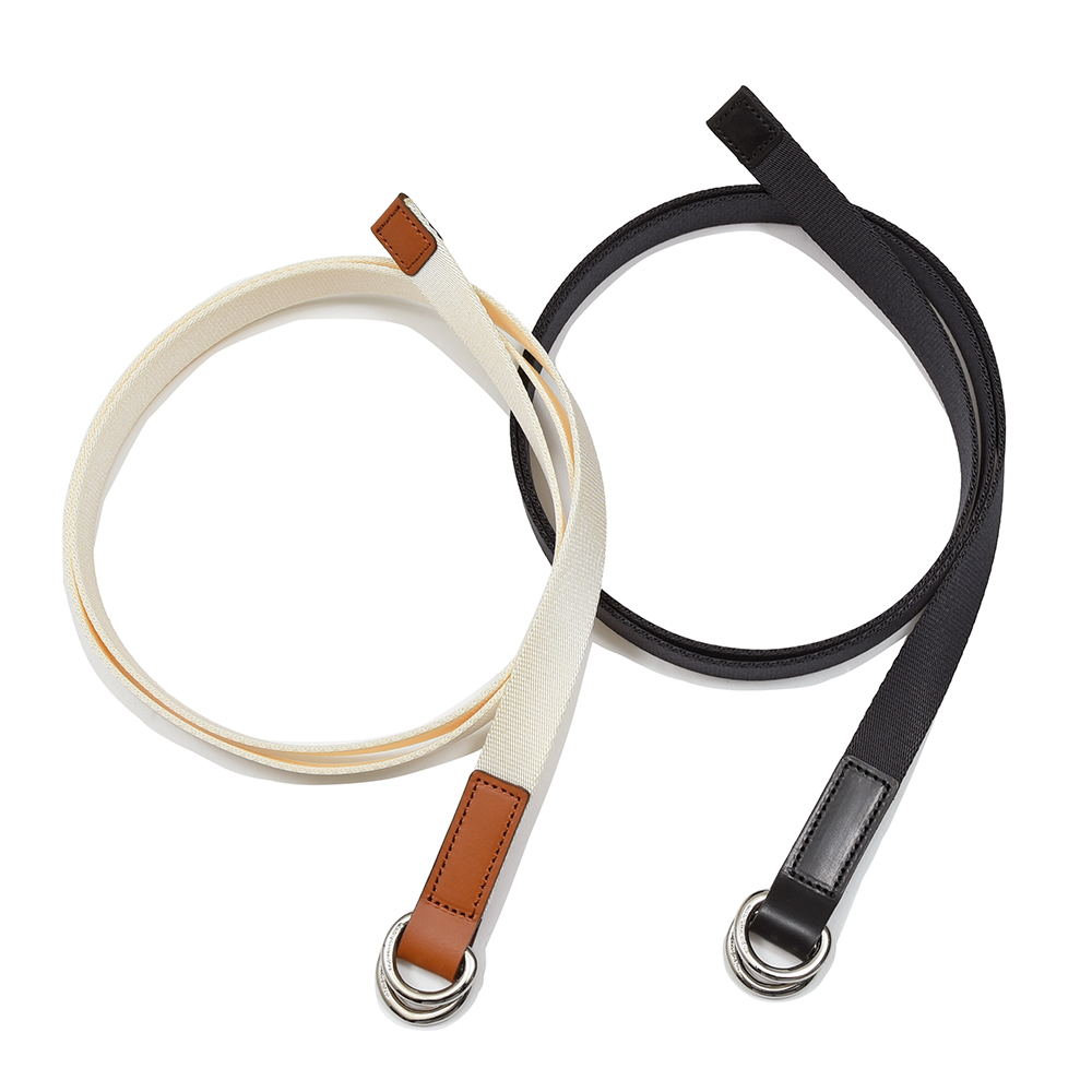 Scye(サイ)<br>ナイロン×カウレザー ダブルリングベルト 38161001195