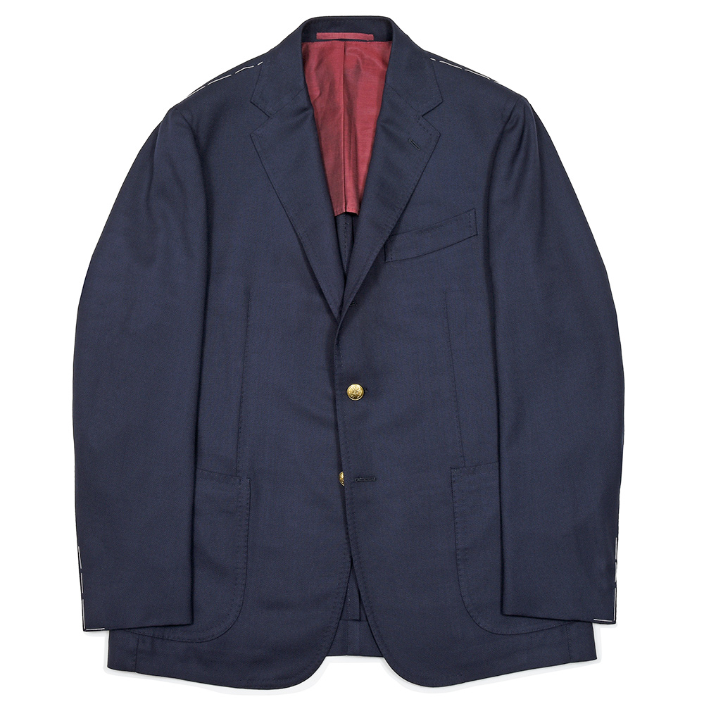 STILE LATINO(スティレ ラティーノ)<br>VINCENZO ヴァージンウール ホップサック メタルボタン シングルジャケット 37061006025