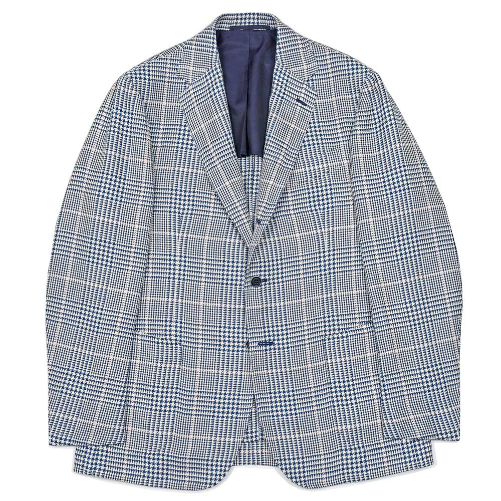 STILE LATINO(スティレ ラティーノ)<br>VINCENZO リネンシルクウールコットン グレンチェック シングルジャケット 102090833