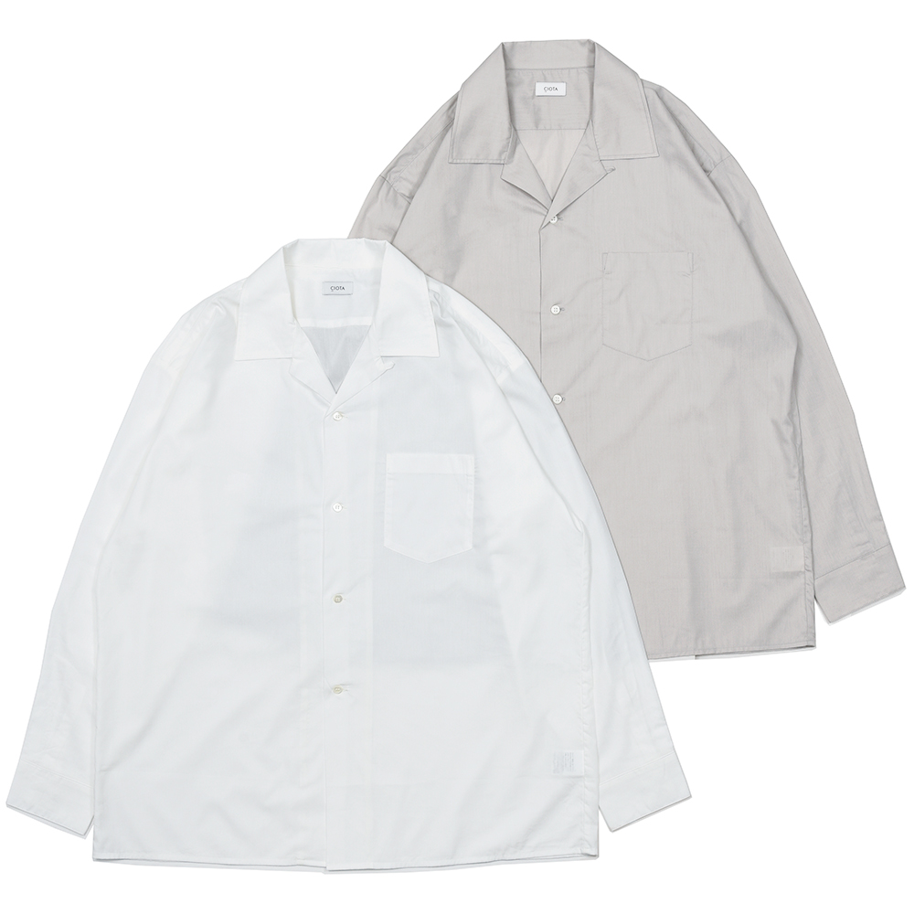 CIOTA(シオタ)<br>コットンレーヨン オープンカラーシャツ 31061000241