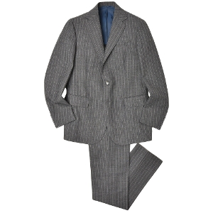 STILE LATINO(スティレ ラティーノ)ウール トロピカル チョークストライプ 1プリーツ シングル3Bスーツ VINCENZO