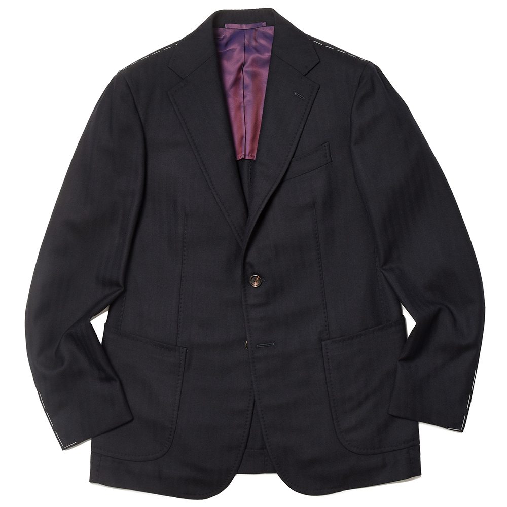 STILE LATINO(スティレ ラティーノ)<br>ヴァージンウール ヘリンボーン シングル3Bジャケット VINCENZO 37022001025