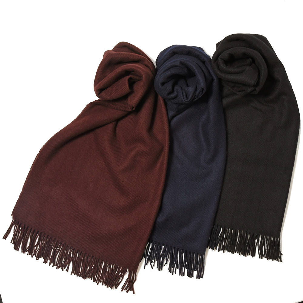 MOON by Abraham Moon&Sons(ムーン)<br>カシミヤ ツイード 大判ストール 38322001196