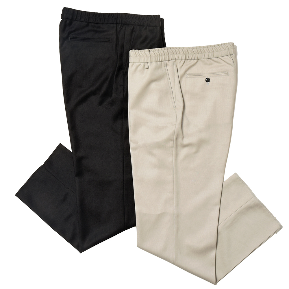 EGRETIQUE(イグレティーク)<br>Wide ウール トリコチン インドローコード ノープリーツ シャーリング ワイドパンツ 33022000197