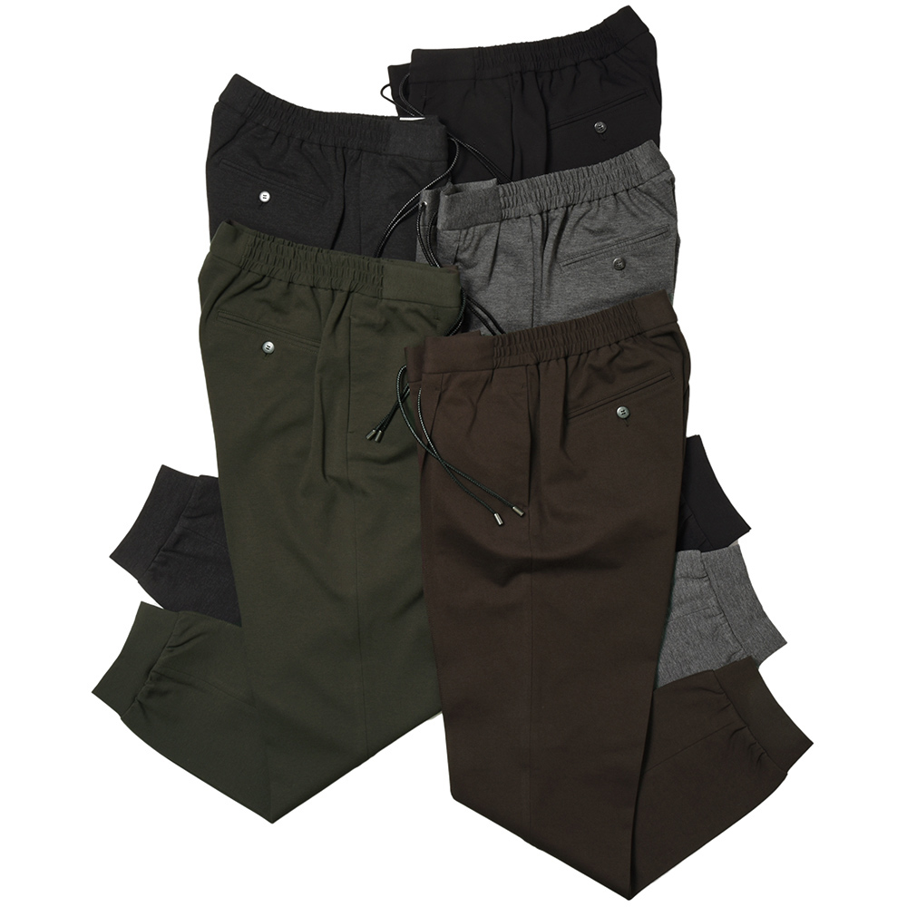 giab's ARCHIVIO(ジャブスアルキヴィオ)<br>ring別注 RIBring リブリング スタンダードジャージー セットアップ対応 1プリーツ シャーリング リブパンツ A5960 33022010117