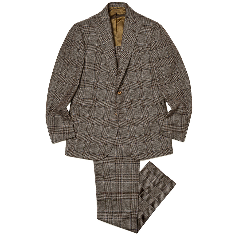 STILE LATINO(スティレ ラティーノ)<br>ウール グレンチェック 1プリーツ シングル3Bスーツ VINCENZO 37126002025