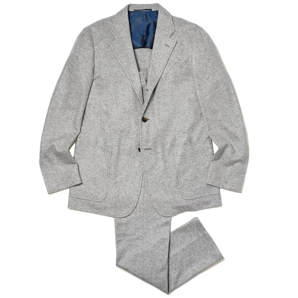 STILE LATINO(スティレ ラティーノ)<br>カシミヤ フランネルジャージー ノープリーツ シングル3Bスーツ SUD 37126003025
