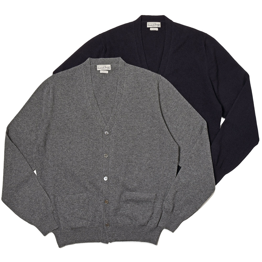 COMOLI(コモリ)<br>SCOTT&CHARTERS別注 Vネックカーディガン 36022000171