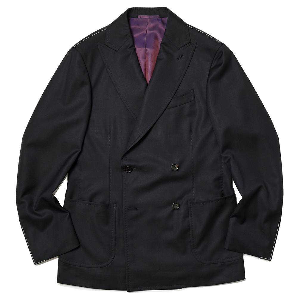 STILE LATINO(スティレ ラティーノ)<br>ヴァージンウール ホップサック ダブル4Bジャケット EMILIO 37026007025