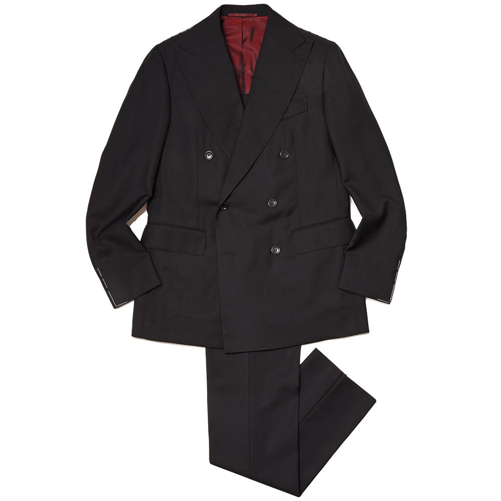 STILE LATINO(スティレ ラティーノ)<br>ウール モヘア トロピカル ノープリーツ ダブル6Bスーツ LEO 37125001025