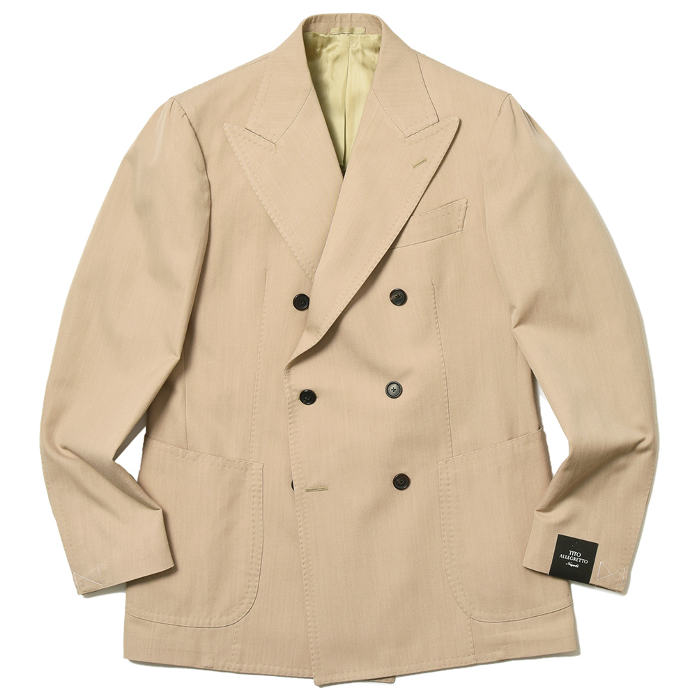 TITO ALLEGRETTO(ティト アレグレット)<br>コットン ヴァージンウール ダブル6Bジャケット 37031003142