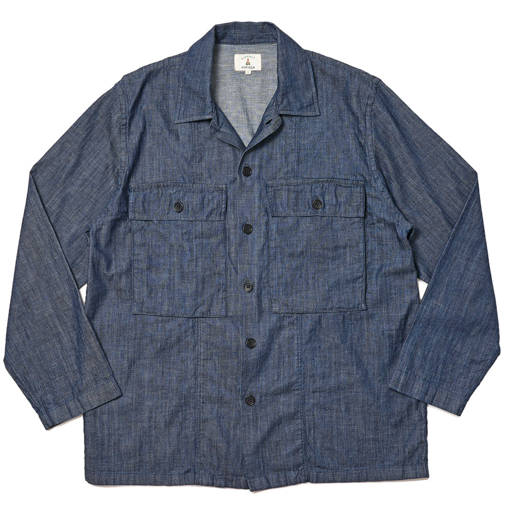GUY ROVER×FORTERA(ギローバー×フォルテラ)<br>PCIFIC コットン ツイル インディゴ ワークシャツブルゾン 31031006027